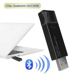 Connectors Kebidu USB Adapter Bluetooth V5.3 transmitter audio mp3 aux Stereo receiver low latency QCC3056 For Macbook car accessories real