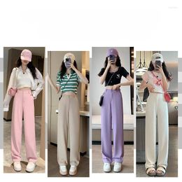 Women's Pants Wide Leg Womens Fashion Narrow Version Of Suit Summer Thin Section Drape Straight Tube Floor Mopping Long Trousers Women