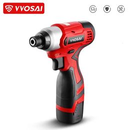 VVOSAI 16V Electric Drill Screwdriver 100Nm Impact Driver Cordless Household Multifunction Hit Power Tools MTSER 240108