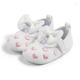 First Walkers Infant Baby Girls Shoes Cute Bowknot Princess Knitted Soft Sole Toddlers Prewalkers Casual Bottom Walker