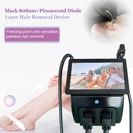 Salon use 2 In 1 Multifunction 808nm Diode Laser Hair Removal Picosecond Machine Pico Laser Tattoo Removal Machine