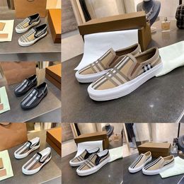 designer casual shoes women Cheque sneakers flat shoe men plaid sneaker eu35-45 with box 499