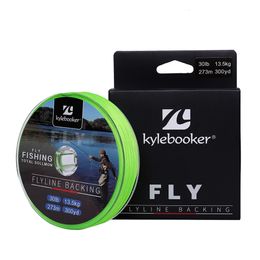 Braided Fly Line Backing Line 20/30LB 100/300Yards Orange Green for Trout Fly Line 240108