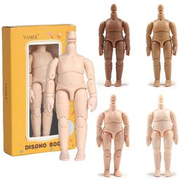 Original Disono Ddf 10CM Body Doll Japanese Bjd For Gsc Clay Head 1 12bjd Ob11 Joint Replacement Hand Set 240108