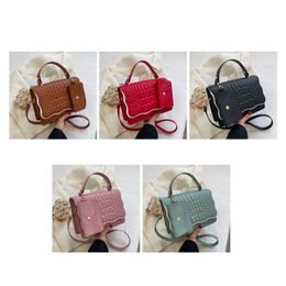 Fashion bag women's fashion children's folding small square bag western-style portable messenger bag 2024 new style CCJ3220