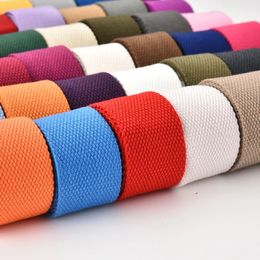 45 yards 20mm25mm32mm38mm Canvas Ribbon Belt Bag PolyesterCotton Webbing Knapsack Strapping Sewing Accessories 240108