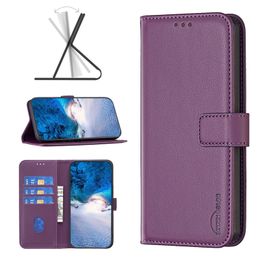 Business Magnetic Folio Leather Phone Case for iPhone 15 Plus 14 13 12 11 Pro Max Samsung Galaxy S24 S22 S23 Ultra Multiple Card Slots Wallet Bracket Protective Shell