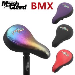 Bike Saddles MORSH GUARD BMX Saddle With Seat Post Street Action Fixed Gear Saddle Small Wheel Bicycle Saddle Taiwan Freestyle Saddle PartsL240108