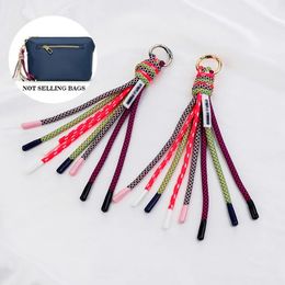 Fashion Bag Accessories Luxury Brand Tassel Female Decoration Hardware Antitheft Keychain Hanging Ornaments 240108