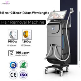 2023 Newest Design Diode Laser Hair Removal Machine 1600w 808nm Ice Speed Depilation 755 808 1064 Diodenlaser Haarentfernung Beauty Equipment