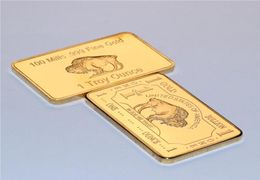 One Bullion 1 Troy Ounce Gold Bar 24k 9999 Gold Plated Fake Bars Pure Gold Plated Metal Bars Value Coll8762342