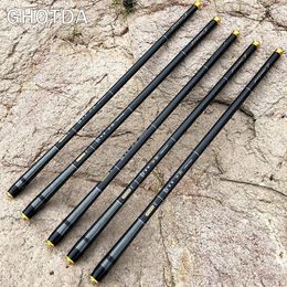 GDA 3.6M -7.2M Carbon Fiber Fishing Rod Telescopic Ultra-light Hard Pole for Stream Freshwater Fishing Pole 240108