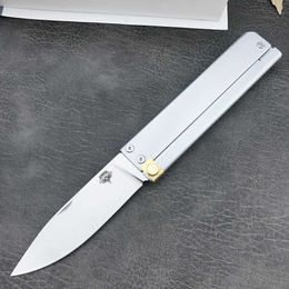 Knife ATROPOS Pocket Aluminium Alloy Folding Knife Tactical Self Defence Flipper D2 Blade New Outdoor Camping Jackknife EDC Rescue Tool