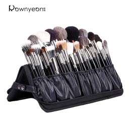 Brushes Rownyeon Makeup Brush Organiser Bag Brushes Holder Professional Makeup Brush Set Organiser Black(brush Case Only)