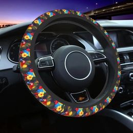 Steering Wheel Covers Wild Cockatiel Macaws Animal Anti-slip Exotic Tropical Birds Parrots Braid On The Cover