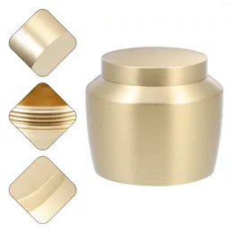 Storage Bottles Box Tea Pot Tin For Crafts Airtight Canister Pure Copper Mini Coffee Bean Holder