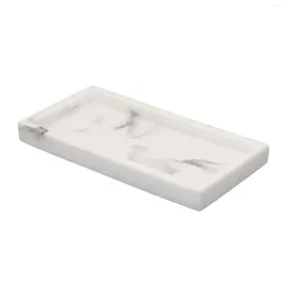 Bath Accessory Set Imitation Marble Resin Handmade Bathtub Serving Tray Plate For Jewelry Soap