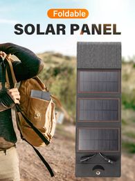 Flexible Solar panel 5V 2USB Portable Waterproof plate For cell phone power bank 10W Battery Charger outdoor tourism Fishing 240108