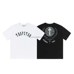 Designer Fashion Clothing Tees Tshirt Trapstar Arch Globe Hd Printing Small Men's Short Sleeve Tshirts Streetwear Loose Sportswear Tops