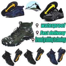 Low price Men Hiking Mountain Climbing Shoes Trekking Sport Hunting Sneakers Lace-Up Non Slip High Quality Walking Tourism Jogging Casual shoes big size