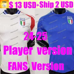 24 25 Italy CHIESA Soccer Jerseys 2024 Italia Home And Away RASPADORI VERRATTI BARELLA Shirt TOTTI LORENZO POLITANO Special MIRETTI Football _Jersey