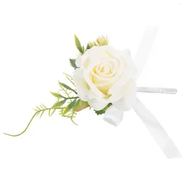 Decorative Flowers Wedding Corsage Simulated Flower Boutonniere Clothing Accessory Mori Department