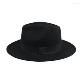 Berets Felt Hat For Men Women Fashionable Caps Fedora Black