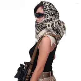 Bandanas Arab Keffiyeh Scarf Cotton Winter Shawl Neck Warmer Cover Head Wrap Windproof Tactical Camping Men Women
