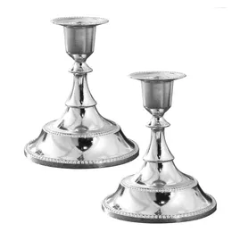 Candle Holders 2pcs Wedding Candlestick Party Table Decor Taper Stick Alloy