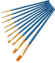 10Pcsset Paint Brushes Round Pointed Tip Nylon Hair Artist Paintbrushes for Acrylic Oil WatercolorFace Nail ArtFine Detail JK216418624