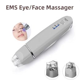 2 in 1 EMS Eye Face Vibration Massager Portable Electric Dark Circle Removal Anti-Ageing Eye Wrinkle Beauty Care Tool 240106