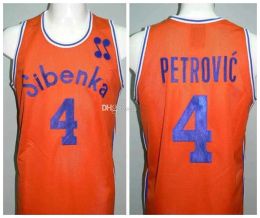 Sibenka retro Croatia Yugoslavia Drazen Petrovic #4 Basketball Jersey Mens Stitched Custom Number Name Jerseys