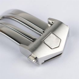 16 18 20mm watch band strap buckle Deployment clasp Silver High quality Stainless Steel gift tag239C