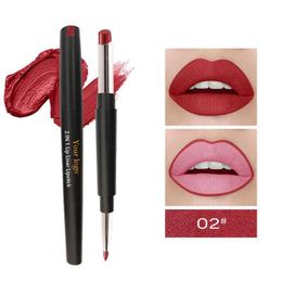 Sets Custom Elegant Woman Lip Liner Makeup Lipstick Waterproof Long Lasting Tint Sexy Red Lip Stick Beauty Matte Liner Lipstick