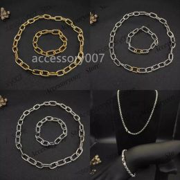 designer jewelry bracelet Designer Necklace doops Jewelry Set Gold Sliver Chains luxury bracelets Charm Necklaces for Women Madison Box Chain Men Engagement Gift