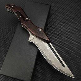 Knife 60HRC VG10 Damascus Steel Knives Tactical Hunting Folding Knife Faca Outdoor Camping Defense Tools Survival Hunting Pocket Knife