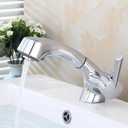 Bathroom Sink Faucets Style Cabinet Basin European-style High-grade Pull Faucet Washbasin Widespread