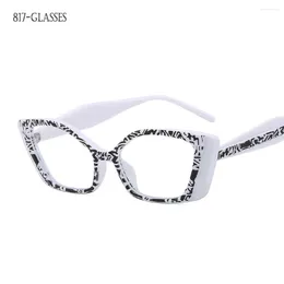 Sunglasses 2024 Anti Blue Light Glasses Computer Colourful Pattern Spray Painted Eyewear Eyeglass Frame