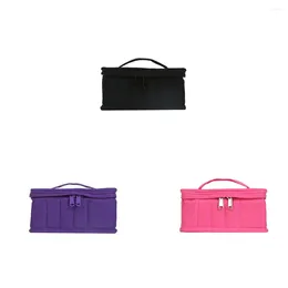 Cosmetic Bags Storage Bag Shockproof Folding Essential Oil Large Capacity Organizer Nail Polish Household Travelling Violet