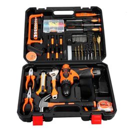 HILIXUN Gift tool set household hardware manual car maintenance toolbox 240108