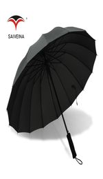 Outdoor Rain Gear 16 Bone Men Business Umbrella Large Size Women Windproof Longhandled Umbrella Advertising Semiautomatic Umbrell2891278