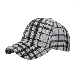 Ball Caps Cap For Women Men Fashion Leisure Checked Printed Sport Baseball Hip Hop Workout Breathable Beach Sunproof Duck Hats