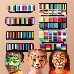 Brushes Multicolor Child Face Painting Wholesale Kids Body Paint Tattoo Art Party Makeup Beauty Paint Palette with Brush Kit