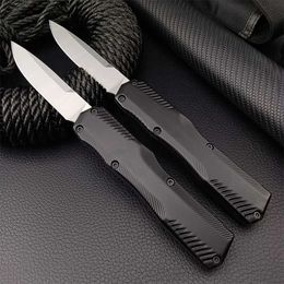 Knife Livewire 9000 Full/Serrated Blade AU/TO Knife 440C Blade Black Zinc Alloy Handle Survival Outdoor Tactical EDC Knives - No