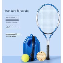Tennis Rebounder With Elastic Rope Self Hitting Single Player Racquet Training Exercise Rackets Practise Ball Trainer 240108