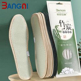 2 Pairs 3ANGNI Bamboo Charcoal Antiodour And Deodorant Insoles Sand Mesh Absorbent Breathable Comfortable Shoe Pad Sole 240108