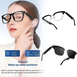 Speakers 1 Pcs Bluetooth Audio Smart Glasses Interchangeable Frames W Speakers Mics Calls Voice Control Bluetooth Glasses For R4V4 2023