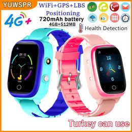 Watches Kids Smart Watches Phone Waterproof GPS WIFI Location Video Call Heart Rate Body Temperature GPS Tracking Baby 4G Watches T5S