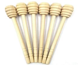 500pcslot New Arrive MINI 15cm long Wooden Honey Dippers Wedding Favours Honey Dipper spoon Gift 6056017