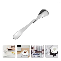 Coffee Scoops 2 PCS Spoon Stirrers Cup Horizontal Milk For Hanging Stainless Steel Juice